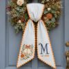 Picture of Personalized Wedding Bells Sash, Custom Monogram Established Year Sash, Embroidered Bell Bridal Gift, Newlywed Love Anniversary Keepsake
