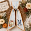 Picture of Personalized Wedding Bells Sash, Custom Monogram Established Year Sash, Embroidered Bell Bridal Gift, Newlywed Love Anniversary Keepsake