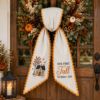 Picture of Personalized Our First Fall Sash, Embroidered New Home Family Name Sash, Custom First Autumn Keepsake, Housewarming Gift for Couple Sash