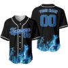 Picture of Personalized Baseball Jersey, Custom Team Name & Number Shirt, Flame Baseball Jersey, Sports Team Gift, Adult Kids Game Day Jersey
