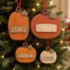 Picture of Personalized Pumpkin Ornament, Custom Halloween Pumpkin Christmas Ornament, Family Fall Decor, Thanksgiving Gift, Kids Christmas Keepsake