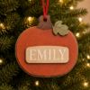 Picture of Personalized Pumpkin Ornament, Custom Halloween Pumpkin Christmas Ornament, Family Fall Decor, Thanksgiving Gift, Kids Christmas Keepsake
