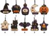 Picture of Personalized Witch Halloween Ornament, Custom Name Wooden Witch Hat Cauldron Potion Moon Ornament, Spooky Halloween Tree Decor, Kids Gift