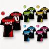Picture of Custom Racing T-Shirt, Personalized Name Number Racer Jersey, Motorsport Shirt, Checkered Flag Car Racing Gift, Track Day Apparel for Boys