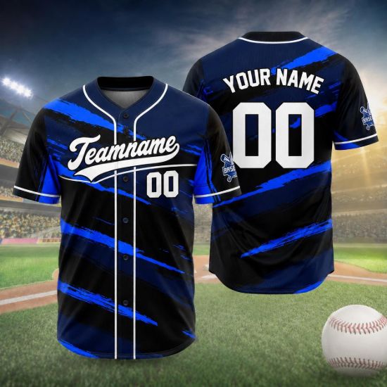 Picture of Custom Baseball Jersey, Personalized Team Name & Number, Baseball Uniform for Men Women Youth, Matching Team Shirt, Custom Sports Gift