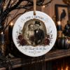 Picture of Personalized Gothic Wedding Ceramic Ornament 2026, Skeleton Bride Groom, Custom Last Name Date, Til Death Do Us Part Halloween Keepsake Gift