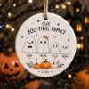 Picture of Personalized Boo-tiful Family Ceramic Ornament 2026, Custom Family Names, Cute Ghost Halloween Ornament, Spooky Family Keepsake Gift Decor