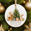 Picture of Personalized Baby First Christmas Ornament, Woodland Animals, Newborn Keepsake Decor