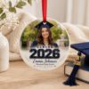 Picture of Personalized Graduation Photo Ornament 2026, Custom Senior Picture Ornament, High School Graduate Gift, Class of 2026 Christmas Keepsake