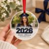 Picture of Personalized Graduation Photo Ornament 2026, Custom Senior Picture Ornament, High School Graduate Gift, Class of 2026 Christmas Keepsake