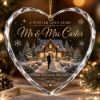 Picture of Personalized First Christmas Married Glass Ornament 2026, Custom Couple Names, Winter Wedding Keepsake, Newlywed Christmas Gift, Tree Decor
