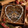 Picture of Personalized First Christmas Married Glass Ornament 2026, Custom Couple Names, Winter Wedding Keepsake, Newlywed Christmas Gift, Tree Decor