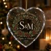 Picture of Personalized First Christmas Glass Ornament, Couple Initials Names Keepsake (2026)