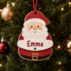 Picture of Personalized Santa Ornament, Custom Name Christmas Ornament, Kids Christmas Gift, Wooden Santa Keepsake, 2026 Xmas Tree Decor, Family Gift