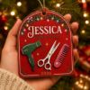 Picture of Personalized Hair Stylist Ornament, Custom Hairstylist Christmas Gift, Salon Owner Ornament, Hairdresser Gift, Name 2026 Keepsake, Xmas Gift