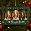 Picture of Personalized Goat Christmas Ornament, Custom Farm Name Ornament, Goat Lover Gift, Farmhouse Christmas Decor Farmer Family Keepsake Gift 2026