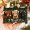 Picture of Personalized Highland Cow Christmas Ornament, Custom Farm Name Ornament, Cattle Lover Gift, Ranch Family Keepsake, Farmhouse Christmas 2026