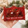 Picture of Personalized Chicken Christmas Ornament, Custom Farm Name Ornament, Hen Lover Gift, Farmer Gift, Family Farm Keepsake, Christmas 2026 Decor