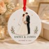 Picture of Personalized Wedding Ornament, Custom Couple Christmas Ornament, Bride Groom Keepsake, Wedding Date Gift, 2 Layer Newlywed Ornament 2026