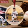 Picture of Personalized Baseball Senior Ornament, Custom Photo Baseball Player Gift, Senior Night Keepsake, Jersey Number Ornament, Class of 2026 Gift