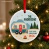 Picture of Personalized Camping Christmas Ornament, Custom Family Camper Gift, 2 Layer Ceramic Acrylic Ornament, RV Travel Keepsake, Campground 2026