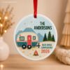 Picture of Personalized Camping Christmas Ornament, Custom Family Camper Gift, 2 Layer Ceramic Acrylic Ornament, RV Travel Keepsake, Campground 2026