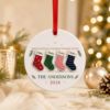 Picture of Personalized Family Stocking Christmas Ornament, Custom Stocking Name Ornament, Family Gift, 2026 Holiday Keepsake, Christmas Tree Decor