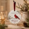Picture of Personalized Cardinal Memorial Ornament, Custom In Loving Memory Gift, 2 Layer Ceramic Acrylic Ornament, Sympathy Christmas Keepsake 2026