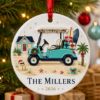 Picture of Personalized Beach House Christmas Ornament 2026, Custom Family Beach House Name Ornament, Coastal Vacation Home Gift, Golf Cart Keepsake