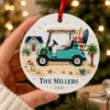 Picture of Personalized Beach House Christmas Ornament 2026, Custom Family Beach House Name Ornament, Coastal Vacation Home Gift, Golf Cart Keepsake