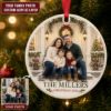 Picture of Personalized Family Photo Ornament, Custom Family Christmas Gift, 2 Layer Ceramic Acrylic Keepsake, Family Name Ornament, Christmas 2026
