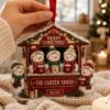 Picture of Personalized Snowman Family Ornament, Custom Name Christmas Ornament, Family of 5 Gift, 2D Flat Holiday Keepsake, Christmas 2026 Decor Gift
