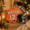 Picture of Personalized Football Ornament, Custom Name Number Player Gift, Football Helmet Christmas Keepsake, Sports Team Gift, Christmas Decor 2026