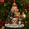 Picture of Personalized Pet Family Ornament, Custom Dog Cat Names Christmas Gift, 2D Flat Ornament, Multi Pet Lover Keepsake, Pet Crew Christmas 2026