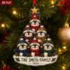 Picture of Personalized Penguin Family Ornament, Custom Names Christmas Gift, Family of 6 Keepsake, 2D Flat Holiday Ornament, Christmas Decor 2026