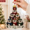 Picture of Personalized Penguin Family Ornament, Custom Names Christmas Gift, Family of 6 Keepsake, 2D Flat Holiday Ornament, Christmas Decor 2026