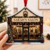 Picture of Personalized Hair Salon Ornament, Custom Salon Name Christmas Gift, 2D Flat Acrylic Ornament, Hairstylist & Salon Owner Keepsake, Xmas 2026