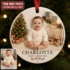 Picture of Personalized Baby First Christmas Ornament, Custom Baby Photo 2 Layer Ornament, 2026 Newborn Keepsake, Baby Christmas Gift for New Parents