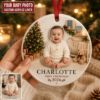 Picture of Personalized Baby First Christmas Ornament, Custom Baby Photo 2 Layer Ornament, 2026 Newborn Keepsake, Baby Christmas Gift for New Parents