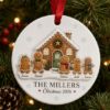 Picture of Personalized Family Christmas Ornament, Custom Gingerbread House Names 2 Layer Ceramic Acrylic Ornament, Family Christmas Keepsake Gift 2026