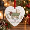 Picture of Pregnancy Announcement Ornament, Baby On The Way Christmas Gift, Custom Baby Shower Keepsake, New Baby Heart Ceramic Acrylic Ornament 2026