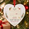 Picture of Personalized Pregnancy Announcement Ornament, Baby Due Date Calendar Christmas Ornament, Custom Baby Reveal Ceramic Acrylic Keepsake 2026
