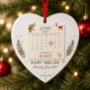 Picture of Personalized Pregnancy Announcement Ornament, Baby Due Date Calendar Christmas Ornament, Custom Baby Reveal Ceramic Acrylic Keepsake 2026