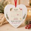 Picture of Personalized Pregnancy Announcement Ornament, Baby Due Date Calendar Christmas Ornament, Custom Baby Reveal Ceramic Acrylic Keepsake 2026