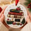 Picture of Personalized Teacher Christmas Ornament, Custom Name Book Stack 2 Layer Ceramic Acrylic Ornament, Teacher Gift, Classroom Keepsake 2026