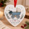 Picture of Personalized Pregnancy Announcement Ornament, Baby Boy Stroller 2 Layer Ceramic Acrylic Keepsake, Baby Coming 2027, Expecting Parents Gift