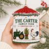 Picture of Personalized Farm Christmas Ornament, Custom Family Farm Name Ornament, Tractor Rooster Farmhouse Keepsake, Farmer Gift, Christmas 2026