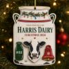 Picture of Personalized Dairy Farm Christmas Ornament, Custom Farm Name Cow Milk Can Wood Ornament, Farmer Christmas Gift, Rustic Farmhouse Keepsake