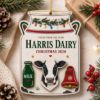Picture of Personalized Dairy Farm Christmas Ornament, Custom Farm Name Cow Milk Can Wood Ornament, Farmer Christmas Gift, Rustic Farmhouse Keepsake
