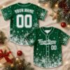 Picture of Personalized Christmas Baseball Jersey, Custom Name Number Snowflake Shirt, Holiday Team Jersey, Family Xmas Gift, Winter Sports Top